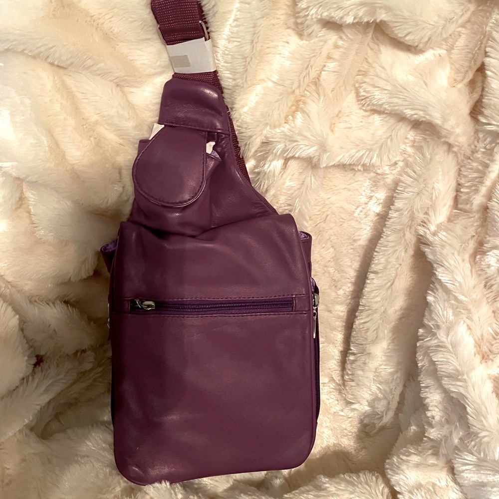 Genuine leather shoulder/tote bag